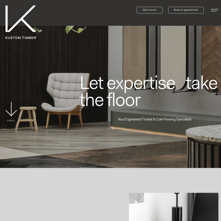 kustomtimber.com.au homepage screenshot