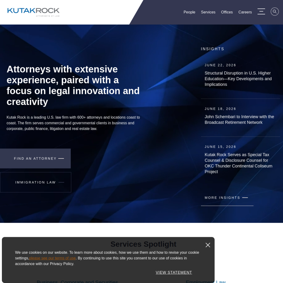 kutakrock.com homepage screenshot