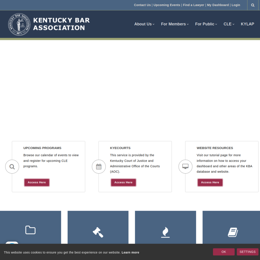 kybar.org homepage screenshot
