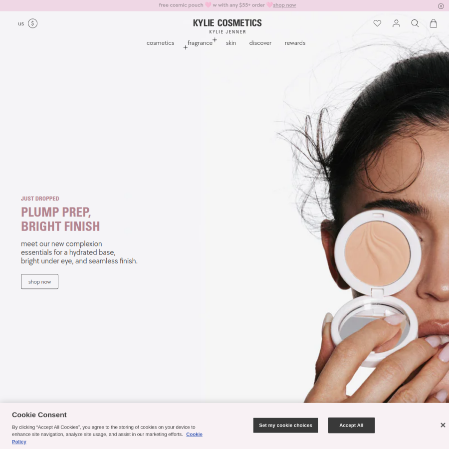 kyliecosmetics.com homepage screenshot