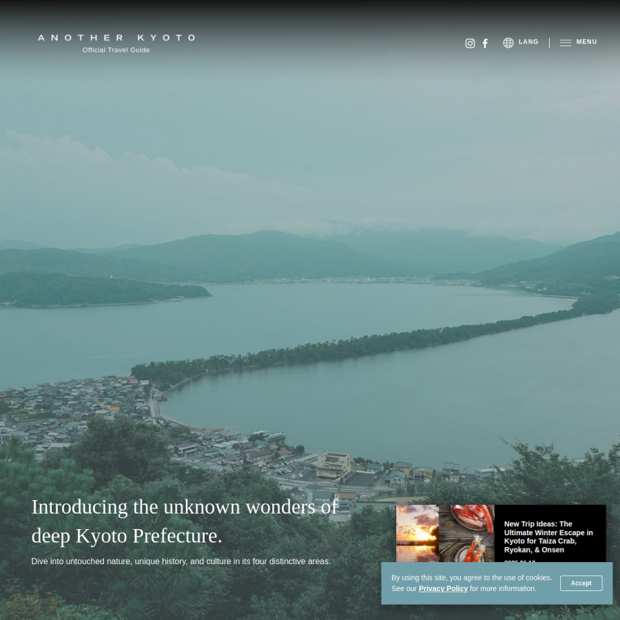 kyototourism.org homepage screenshot