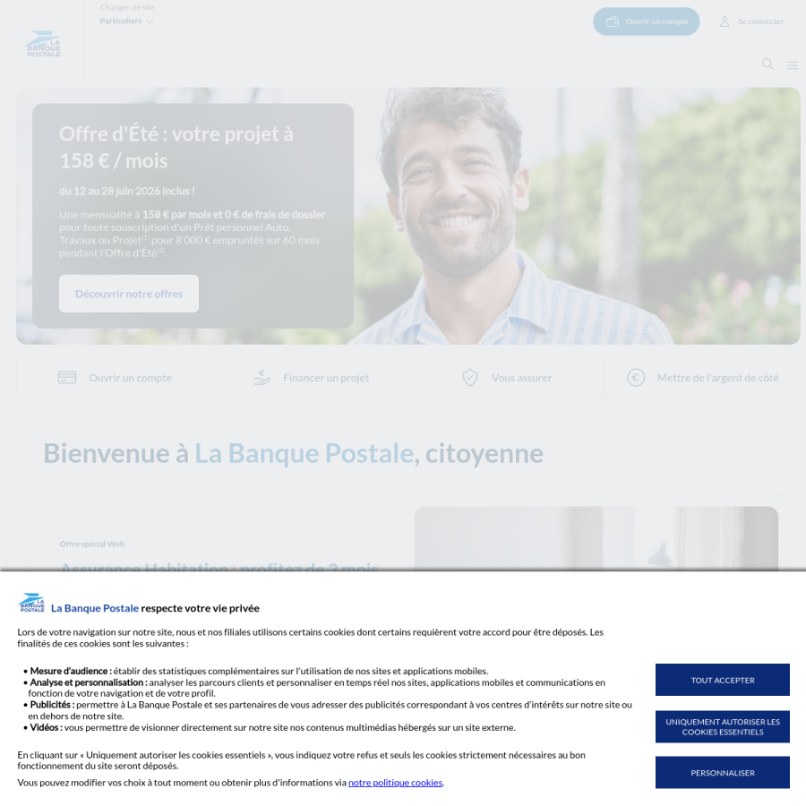 labanquepostale.fr homepage screenshot