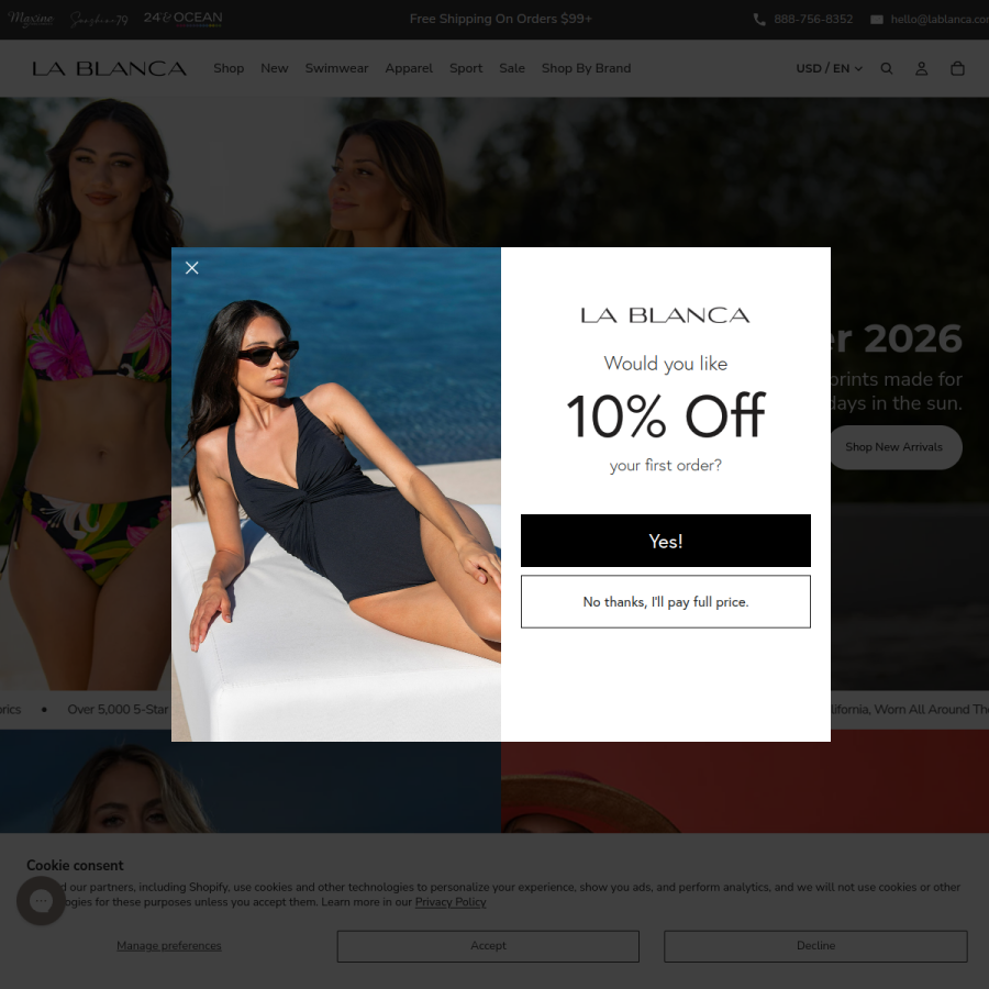 lablanca.com homepage screenshot
