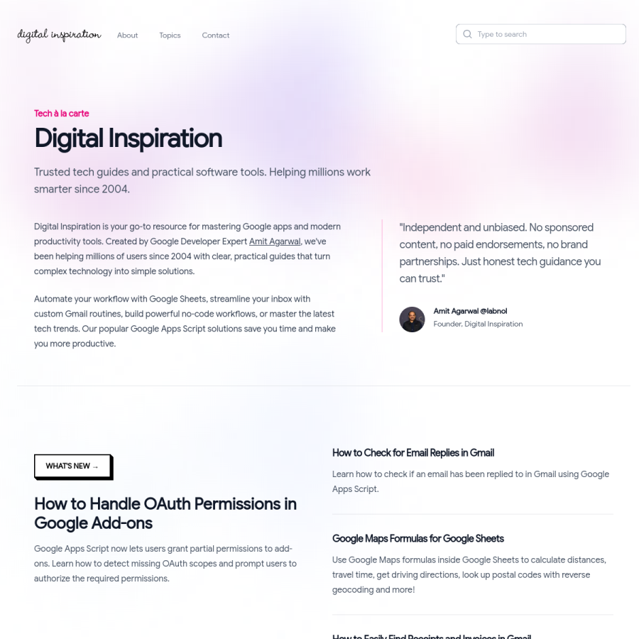 labnol.org homepage screenshot