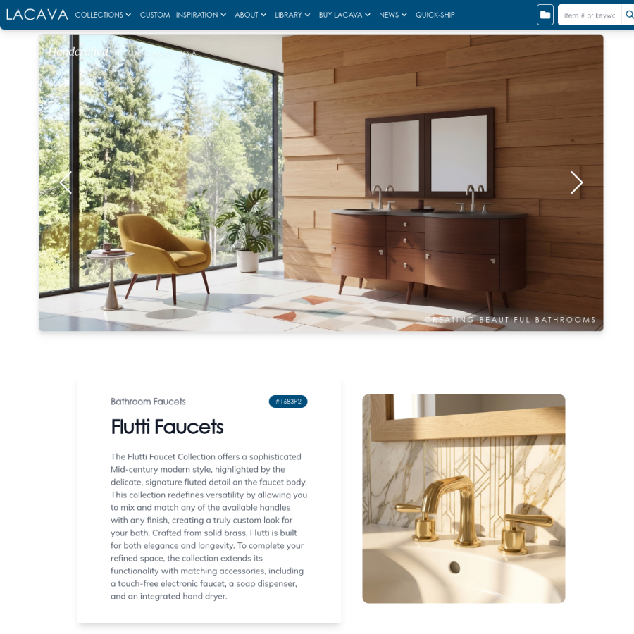 lacava.com homepage screenshot