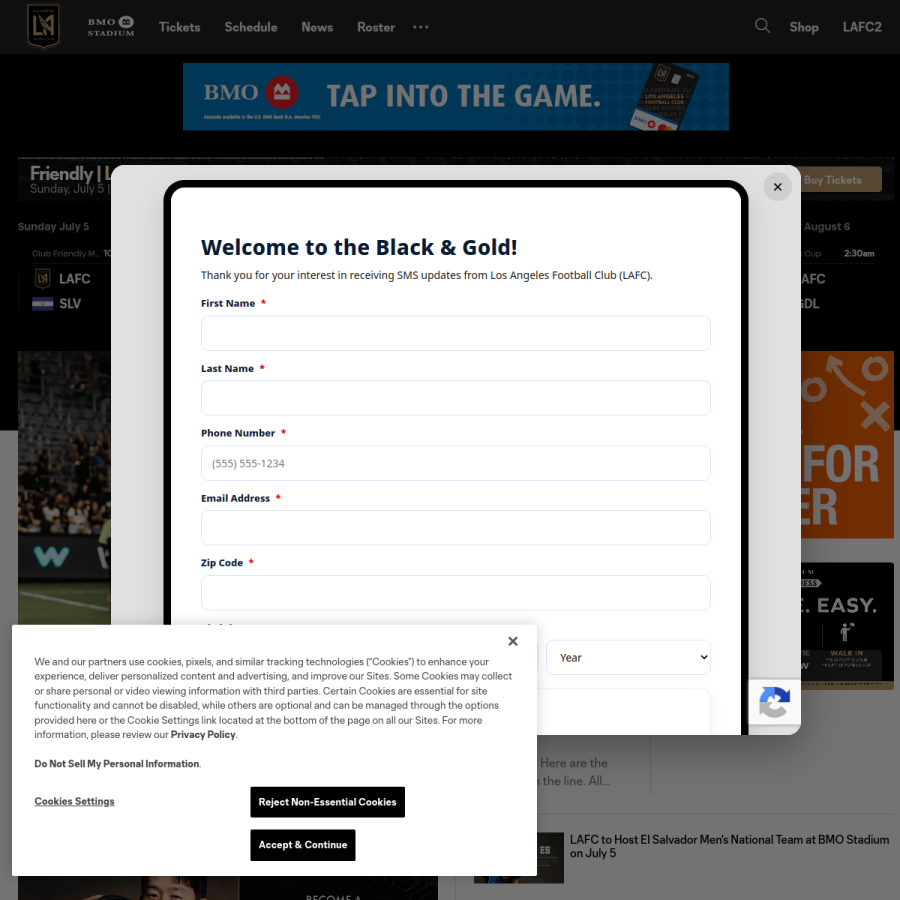 lafc.com homepage screenshot