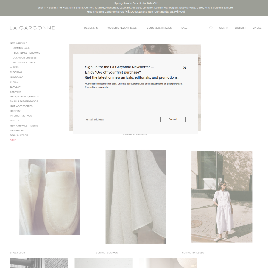 lagarconne.com homepage screenshot