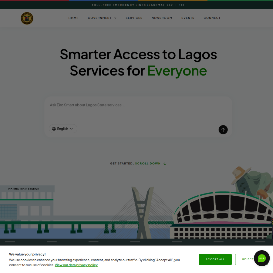 lagosstate.gov.ng homepage screenshot