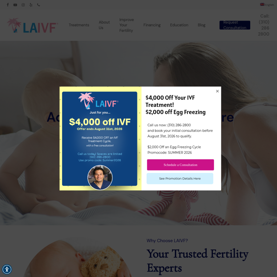 laivfclinic.com homepage screenshot