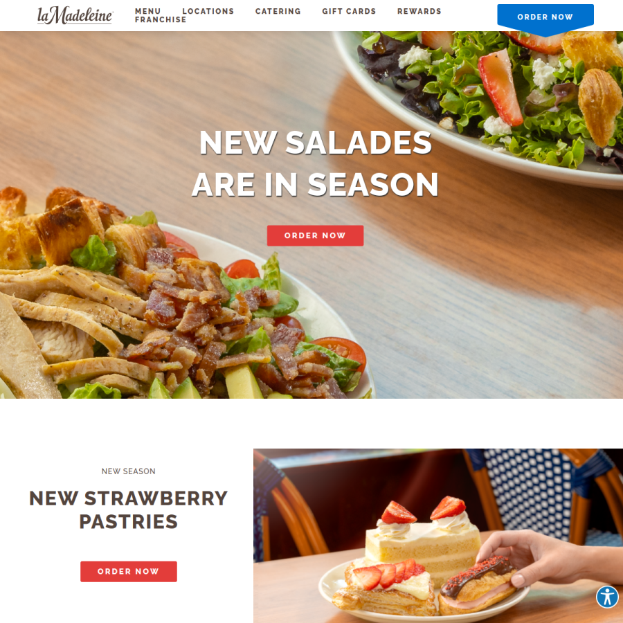 lamadeleine.com homepage screenshot
