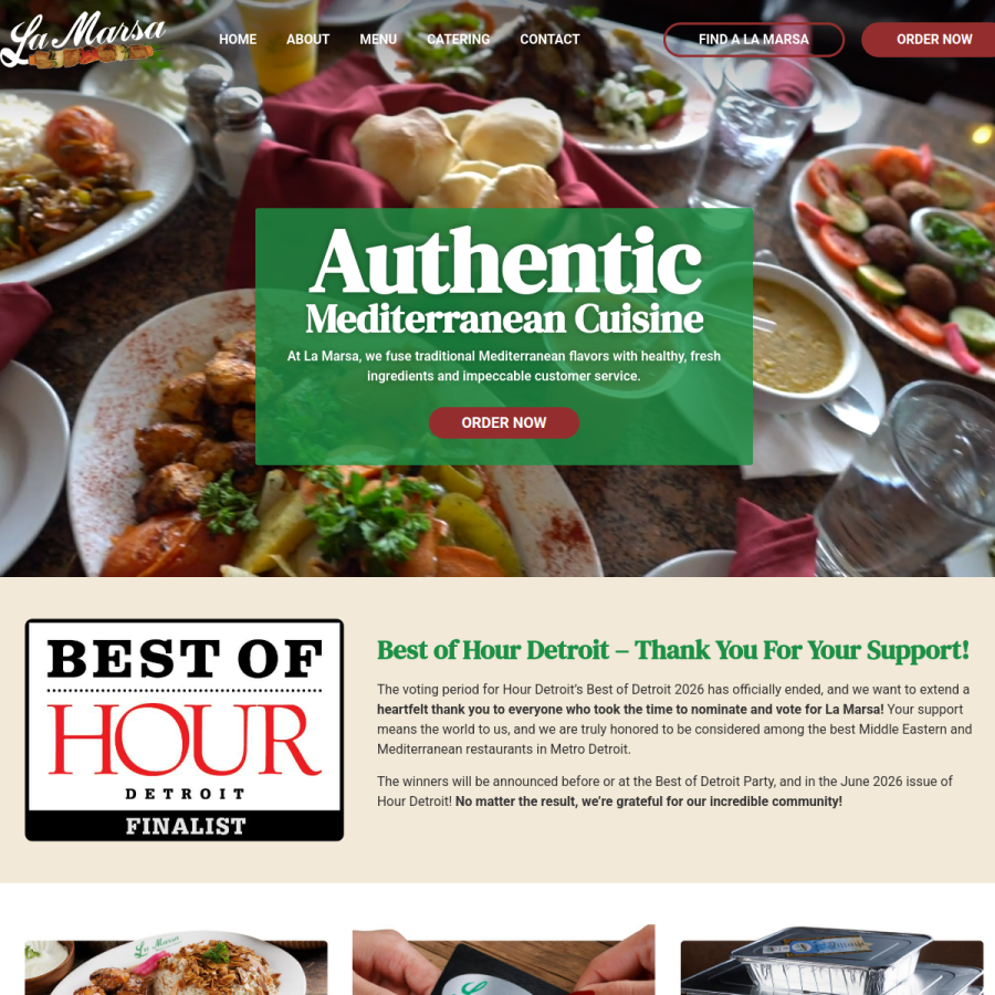 lamarsacuisine.com homepage screenshot