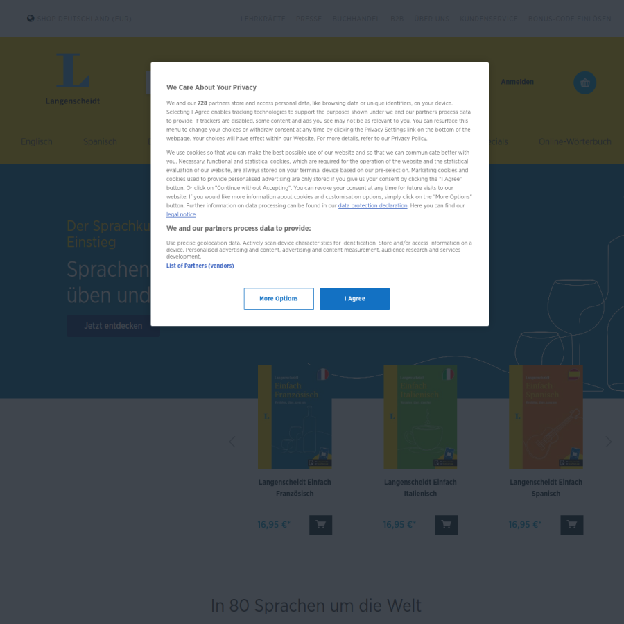 langenscheidt.com homepage screenshot