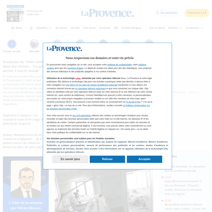 laprovence.com homepage screenshot