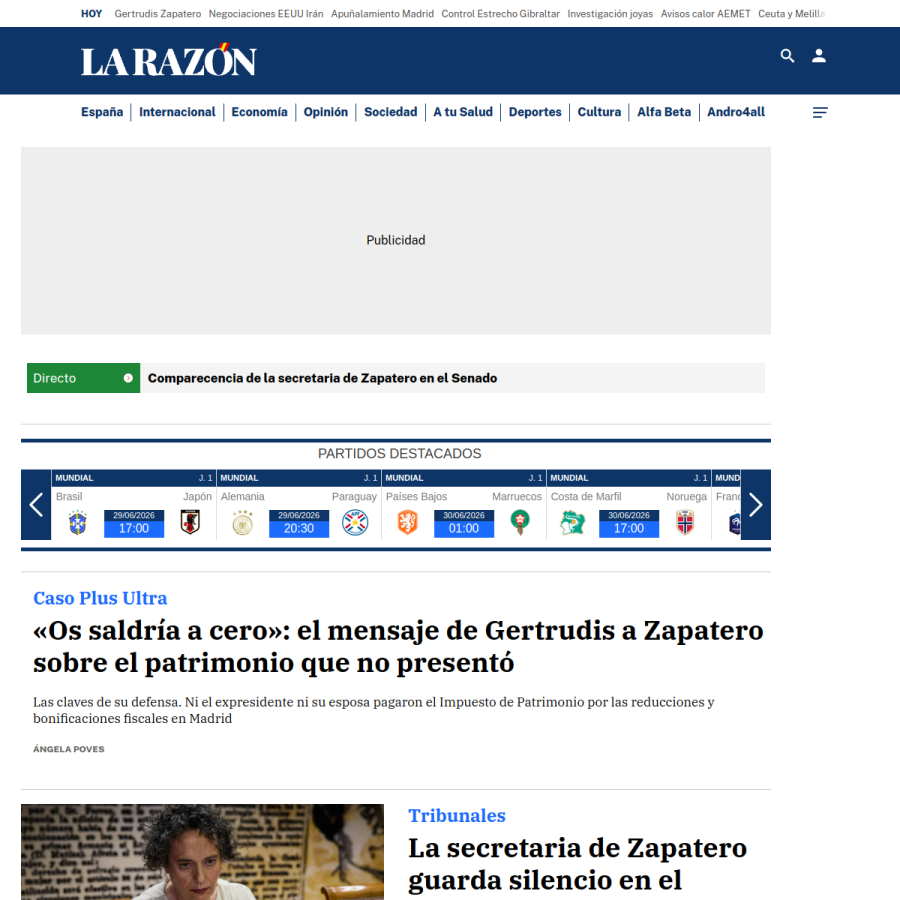 larazon.es homepage screenshot