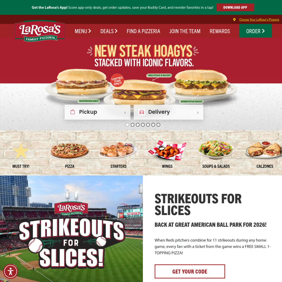 larosas.com homepage screenshot