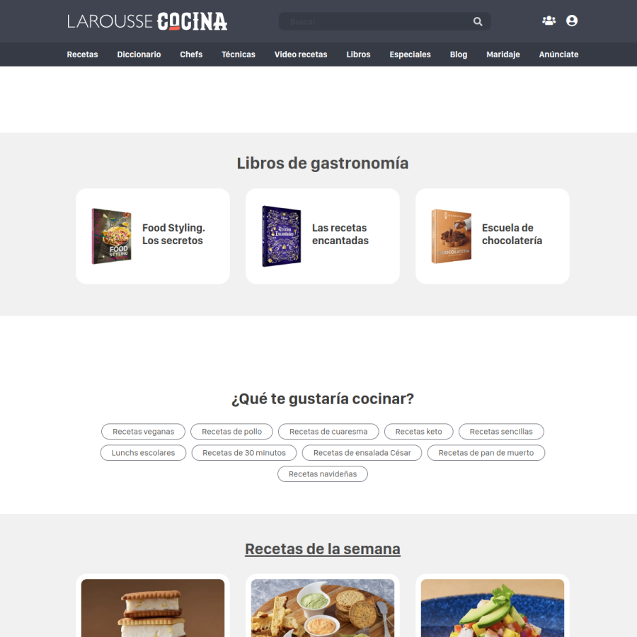 laroussecocina.mx homepage screenshot