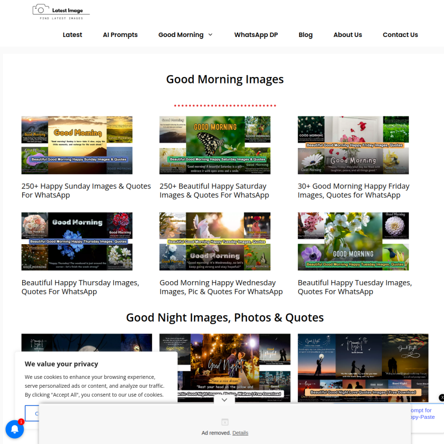 latestimage.com homepage screenshot