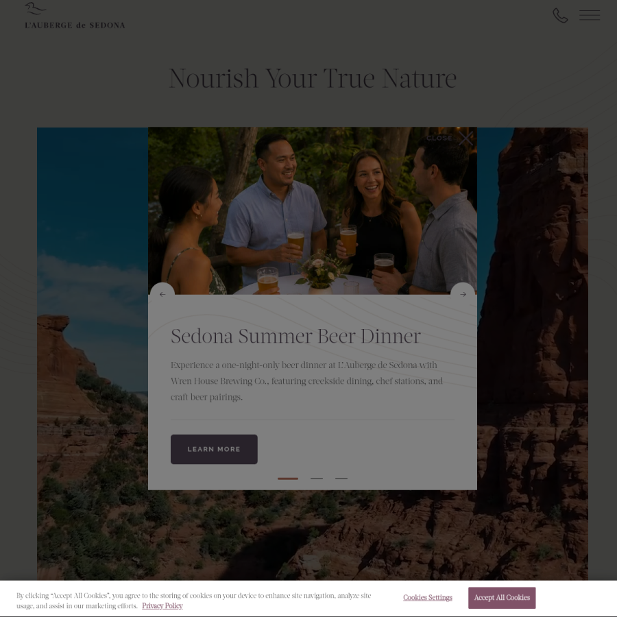lauberge.com homepage screenshot