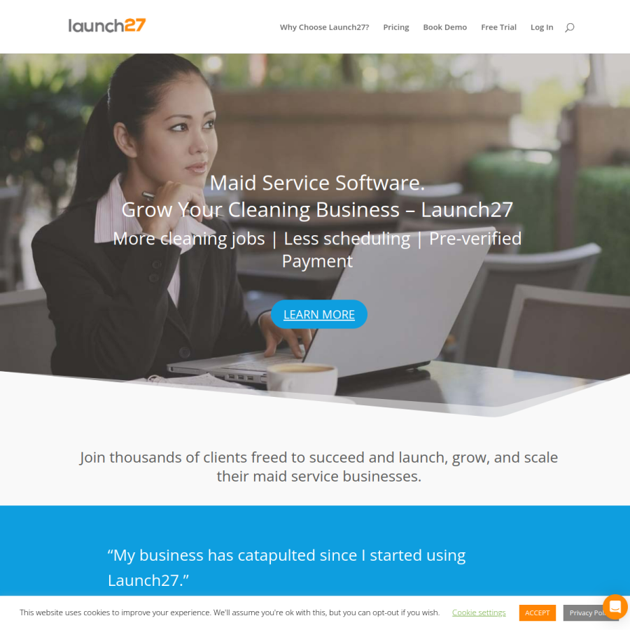 launch27.com homepage screenshot