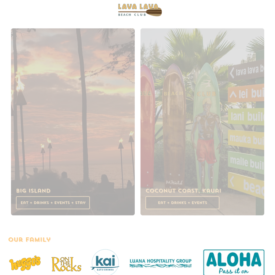lavalavabeachclub.com homepage screenshot