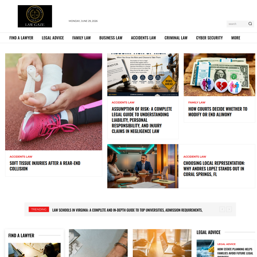 lawgaze.com homepage screenshot