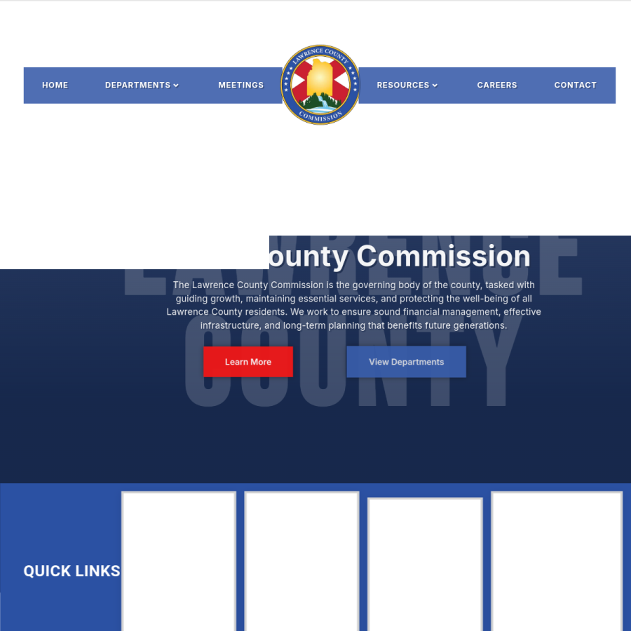 lawrencecountyal.org homepage screenshot
