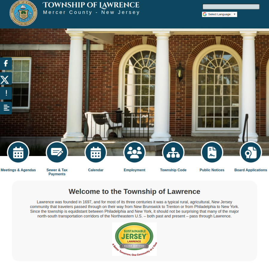 lawrencetwp.com homepage screenshot