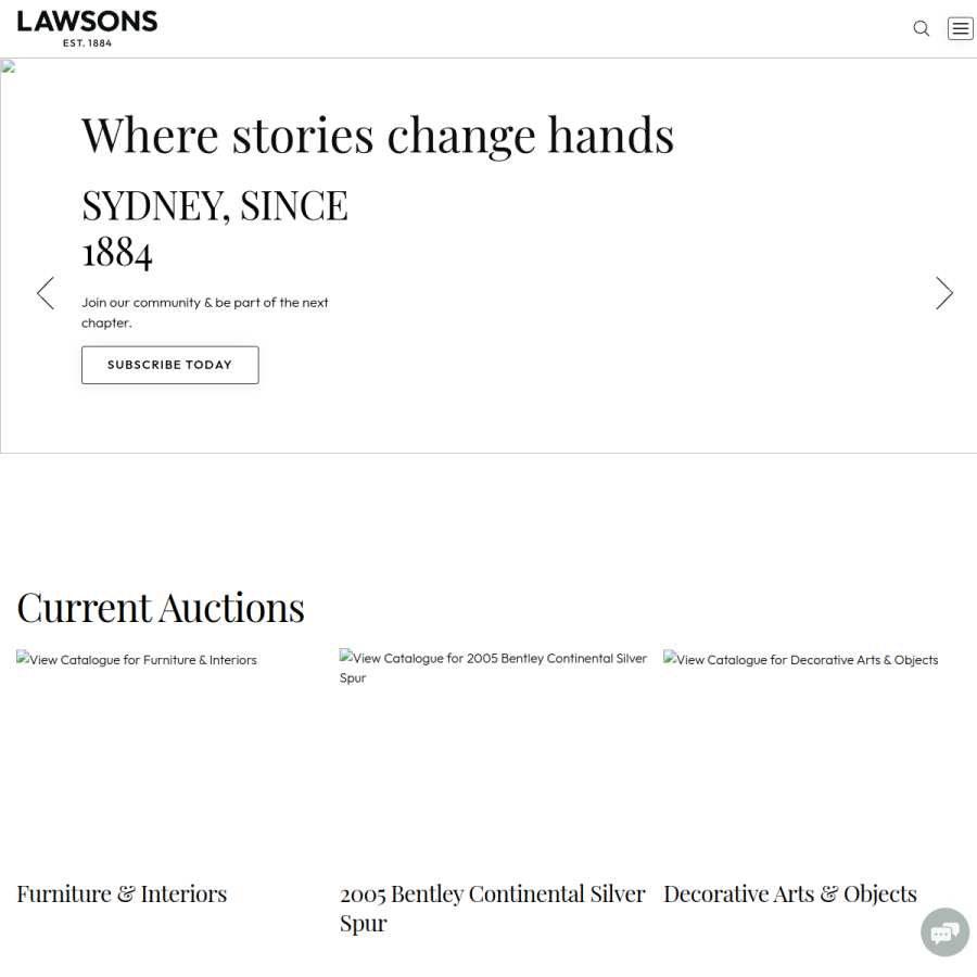 lawsons.com.au homepage screenshot