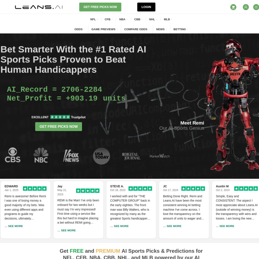 leans.ai homepage screenshot