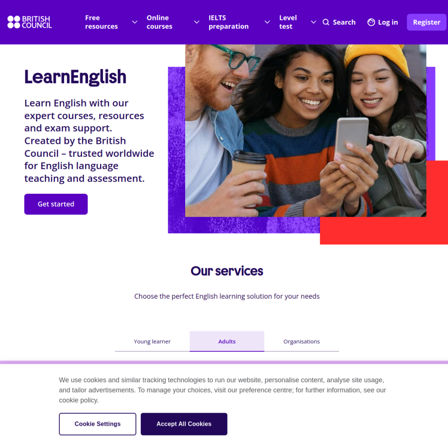 learnenglish.britishcouncil.org homepage screenshot
