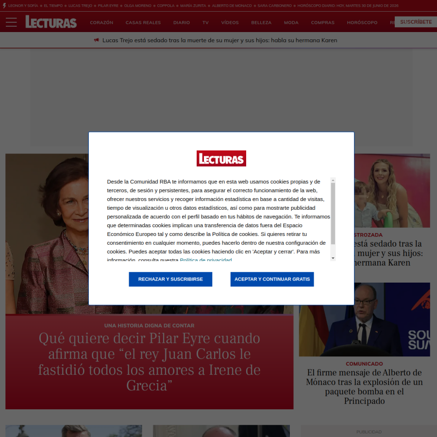 lecturas.com homepage screenshot