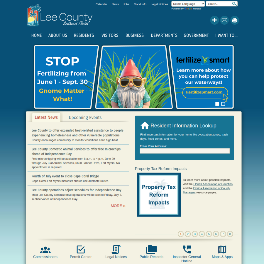 leegov.com homepage screenshot