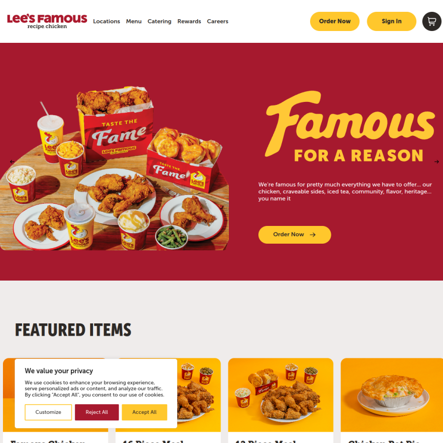 leesfamousrecipe.com homepage screenshot