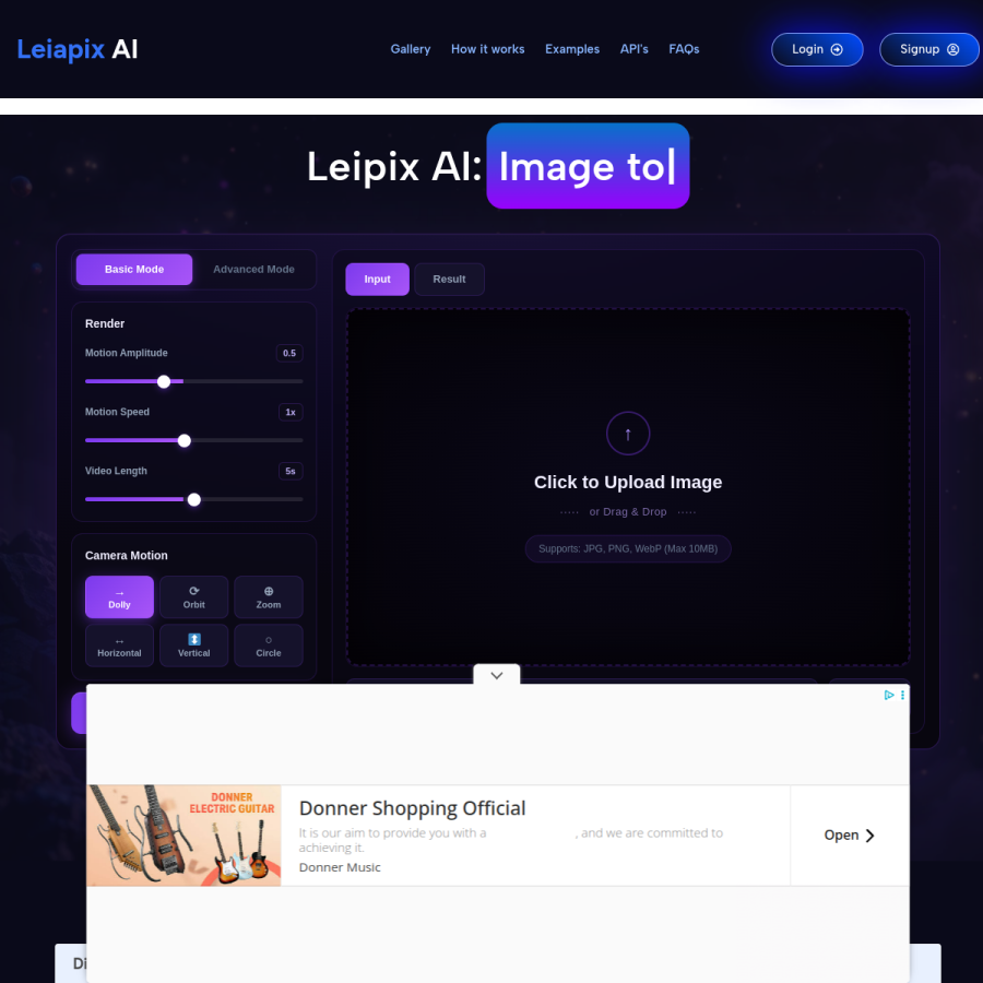 leiapix-ai.com homepage screenshot