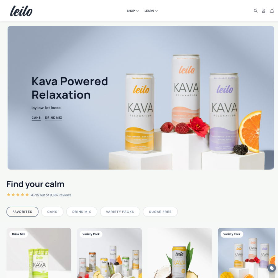 leilo.com homepage screenshot
