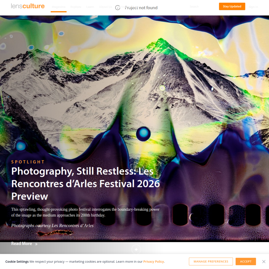 lensculture.com homepage screenshot