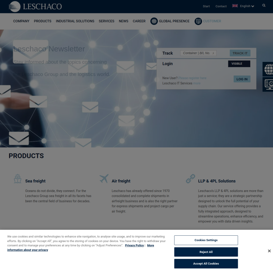 leschaco.com homepage screenshot