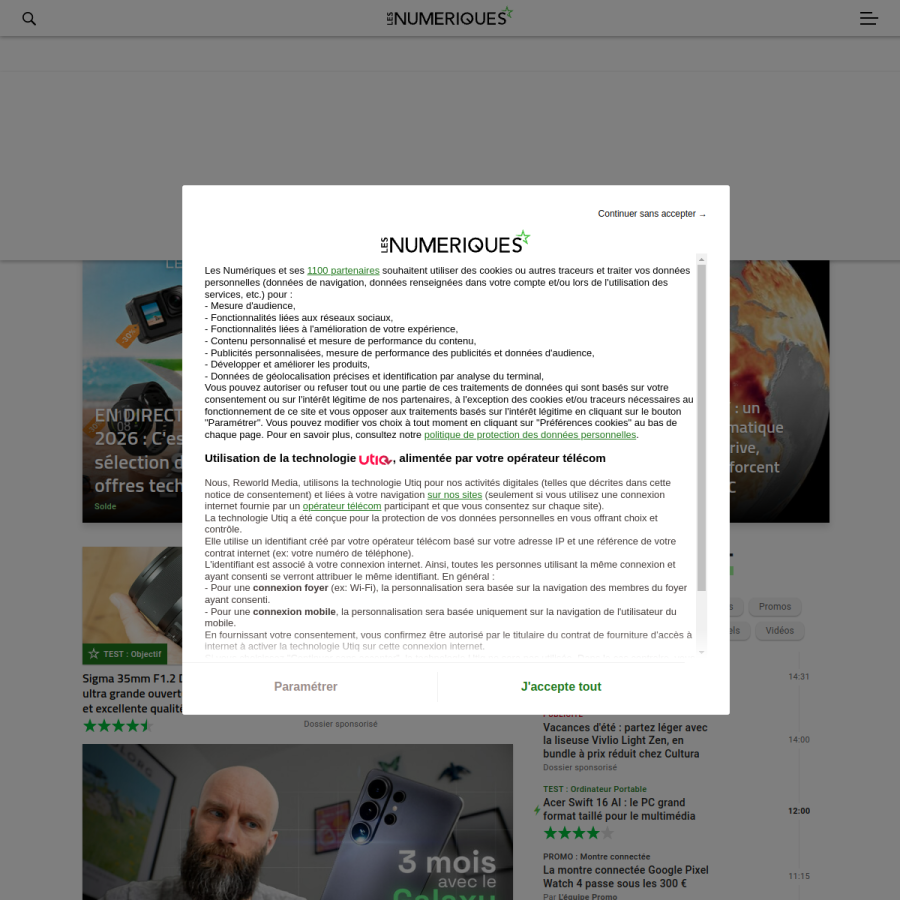 lesnumeriques.com homepage screenshot