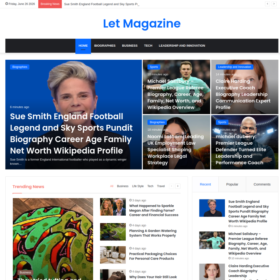 letmagazine.co.uk homepage screenshot