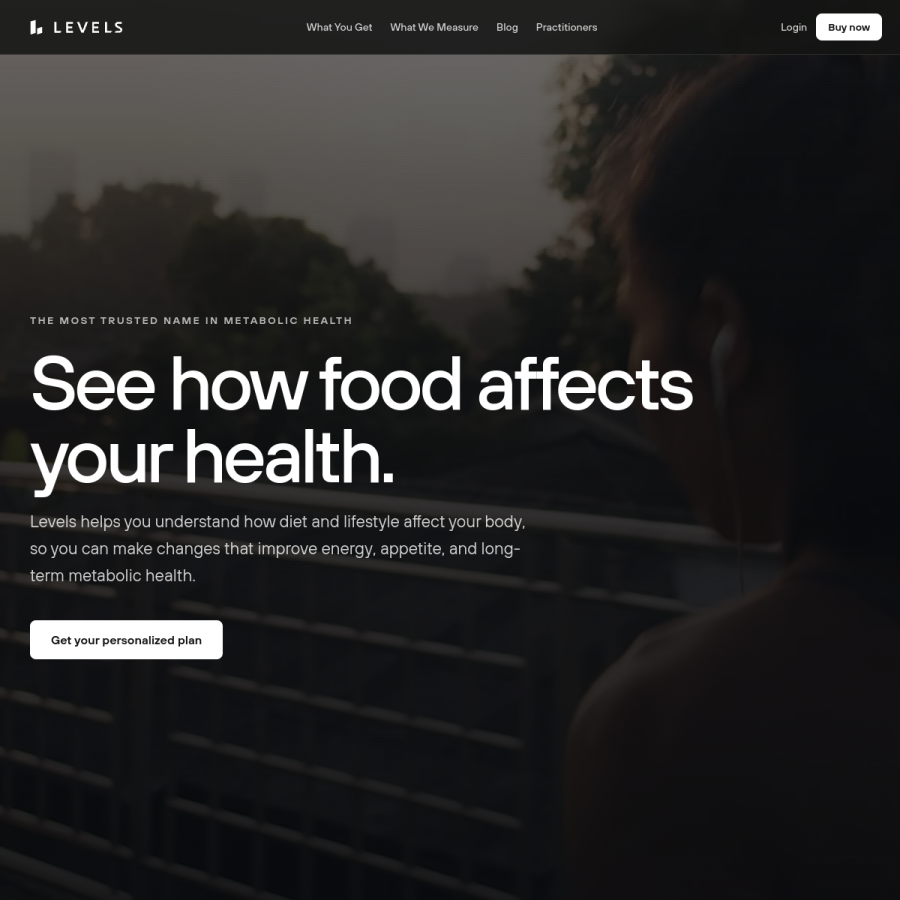 levels.com homepage screenshot