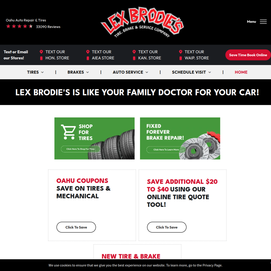 lexbrodies.com homepage screenshot
