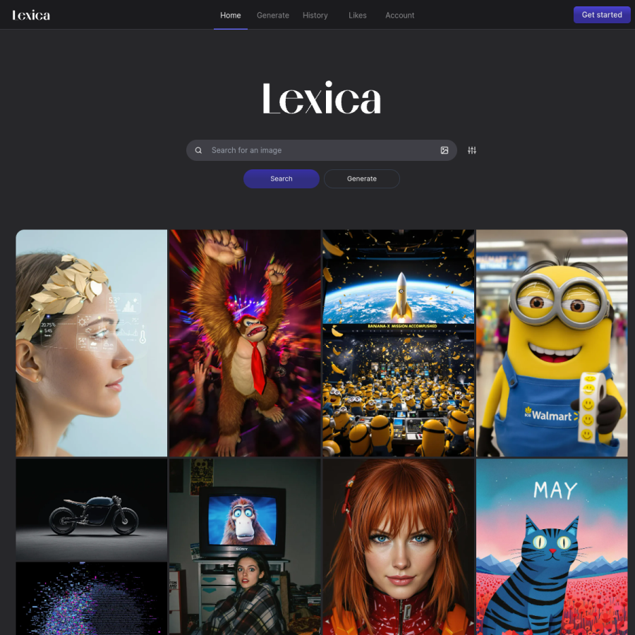 lexica.art homepage screenshot