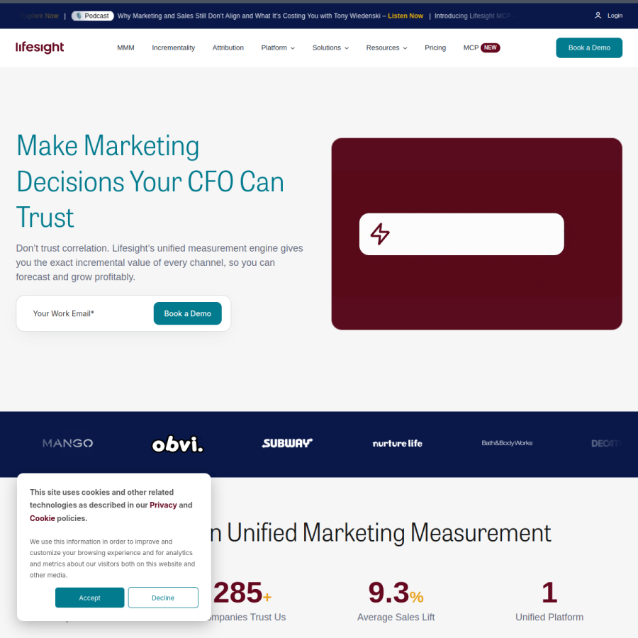 lifesight.io homepage screenshot