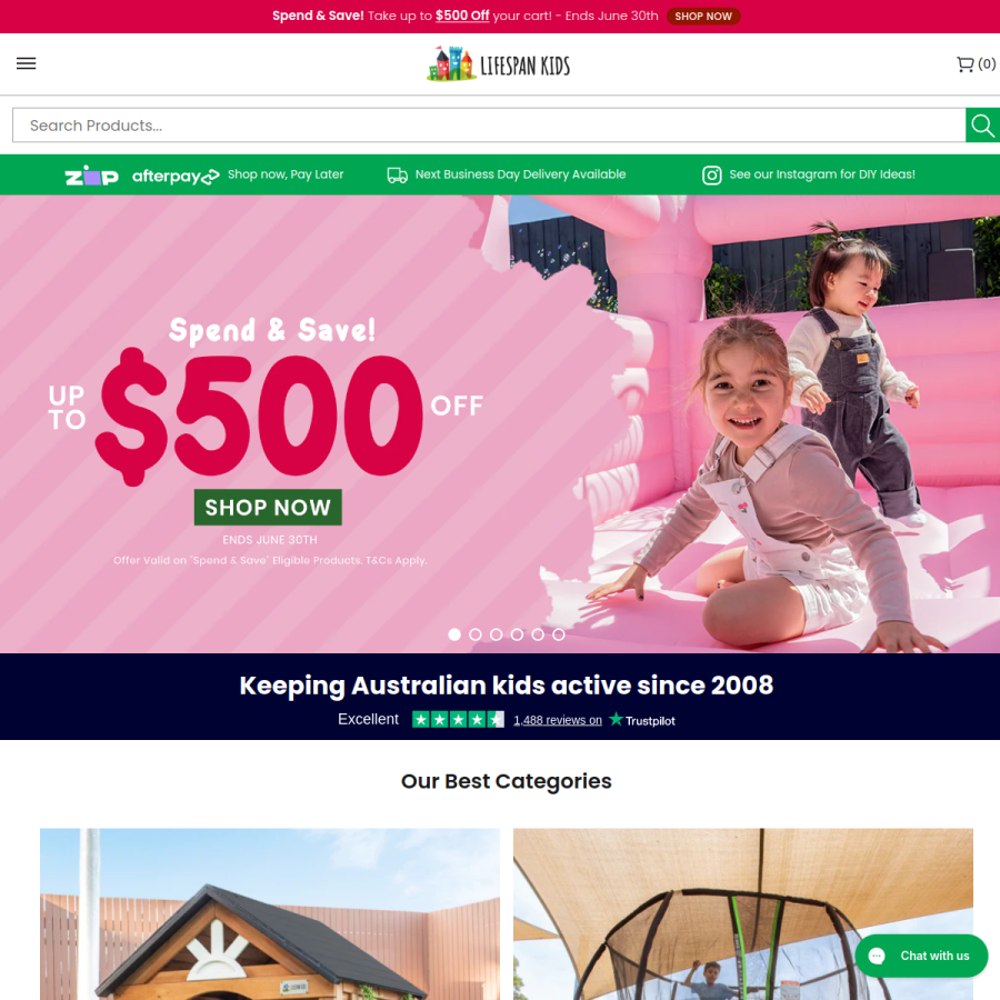 lifespankids.com.au homepage screenshot
