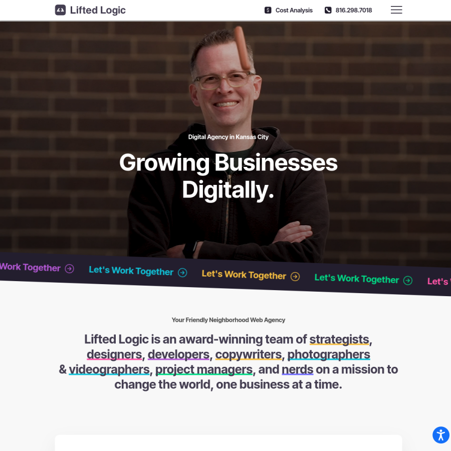 liftedlogic.com homepage screenshot
