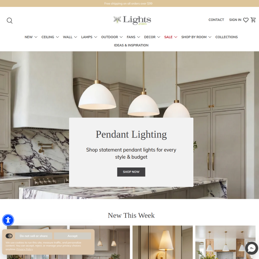 lights.com homepage screenshot