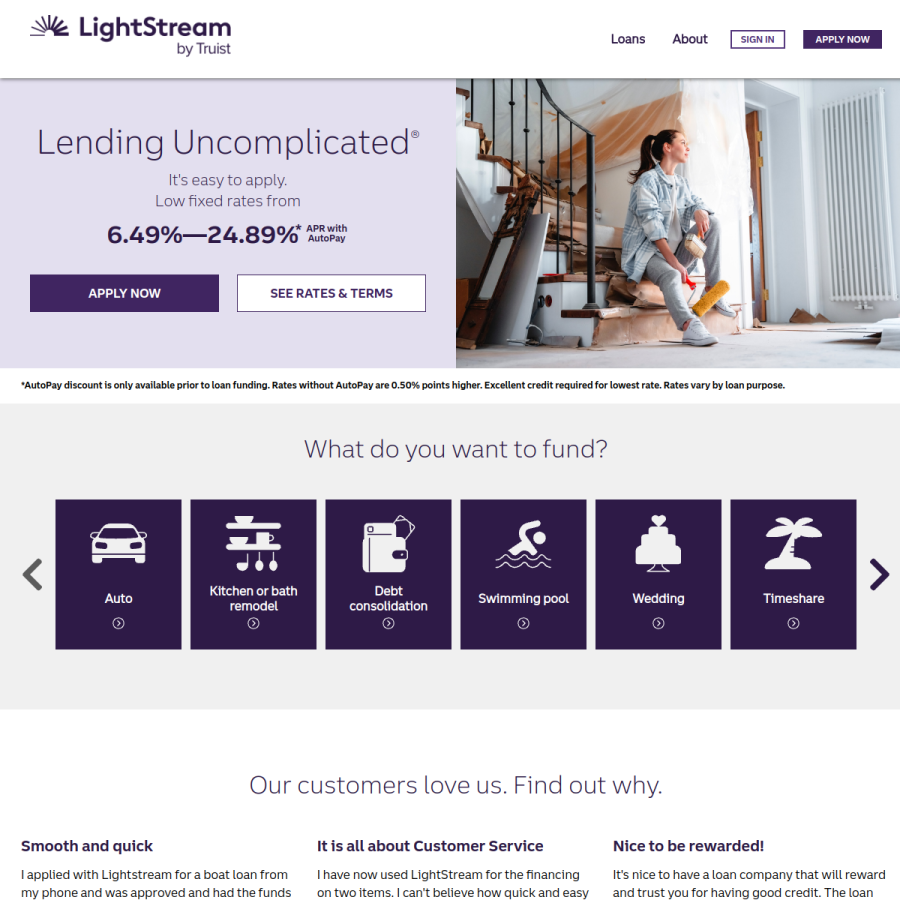 lightstream.com homepage screenshot
