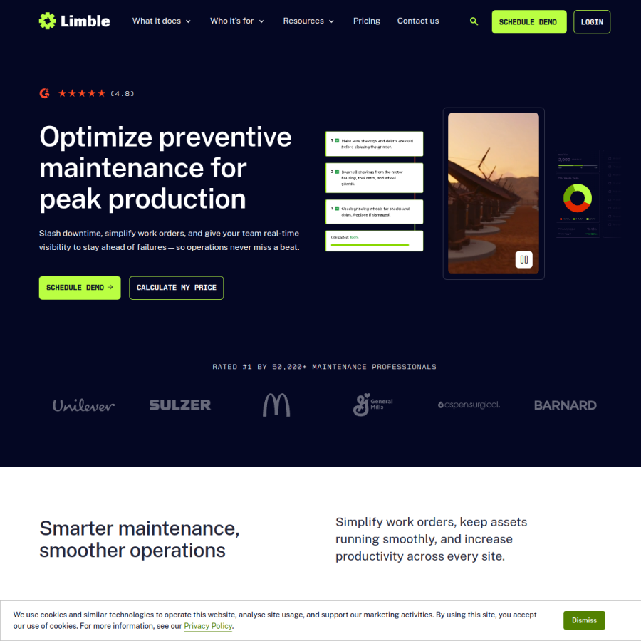 limble.com homepage screenshot
