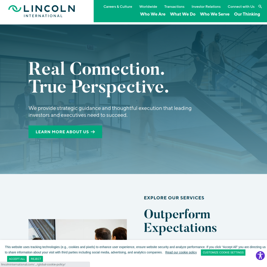 lincolninternational.com homepage screenshot
