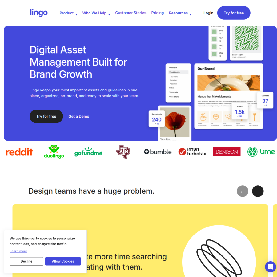 lingoapp.com homepage screenshot
